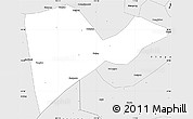 Silver Style Simple Map of Honghu