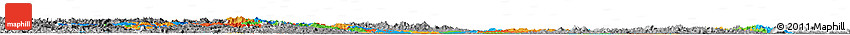 Political Horizon Map of Hubei, desaturated