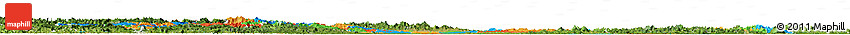 Political Horizon Map of Hubei, satellite outside