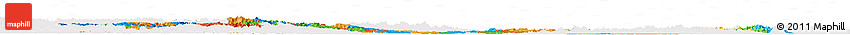 Political Horizon Map of Hubei, single color outside