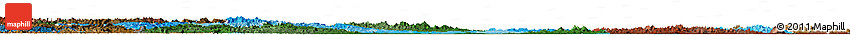 Political Shades Horizon Map of Hubei, darken