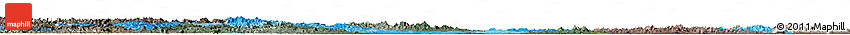 Political Shades Horizon Map of Hubei, darken, semi-desaturated