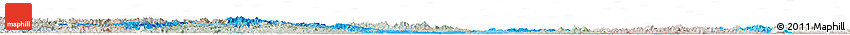 Political Shades Horizon Map of Hubei, lighten, semi-desaturated