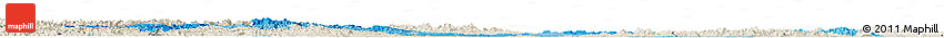 Political Shades Horizon Map of Hubei, shaded relief outside
