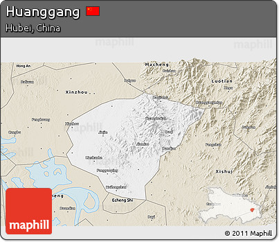 Classic Style 3D Map of Huanggang