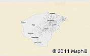 Classic Style 3D Map of Huanggang, single color outside
