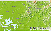 Physical 3D Map of Huanggang