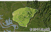 Satellite 3D Map of Huanggang, darken