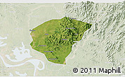 Satellite 3D Map of Huanggang, lighten