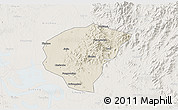 Shaded Relief 3D Map of Huanggang, lighten