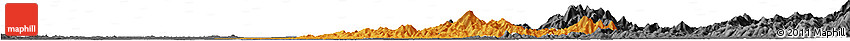 Political Horizon Map of Huanggang, darken, desaturated