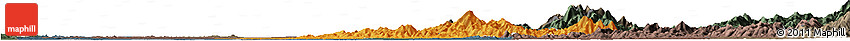 Political Horizon Map of Huanggang, darken, semi-desaturated