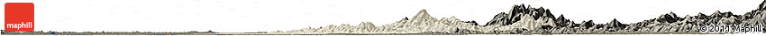 Shaded Relief Horizon Map of Huanggang, darken