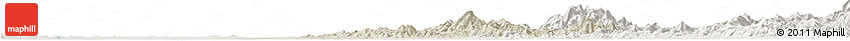 Shaded Relief Horizon Map of Huanggang, lighten