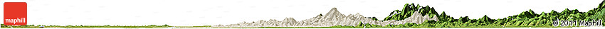 Shaded Relief Horizon Map of Huanggang, satellite outside