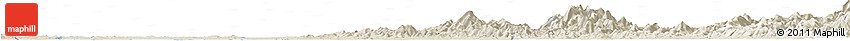 Shaded Relief Horizon Map of Huanggang