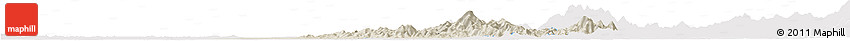 Shaded Relief Horizon Map of Huanggang, single color outside