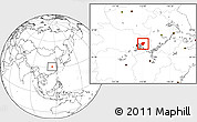 Blank Location Map of Huanggang