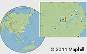 Savanna Style Location Map of Huanggang