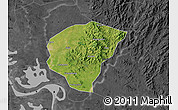 Satellite Map of Huanggang, darken, desaturated