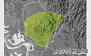 Satellite Map of Huanggang, desaturated