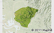 Satellite Map of Huanggang, lighten