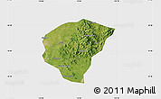 Satellite Map of Huanggang, single color outside