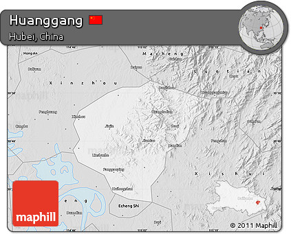 Silver Style Map of Huanggang