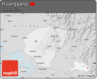 Silver Style Map of Huanggang