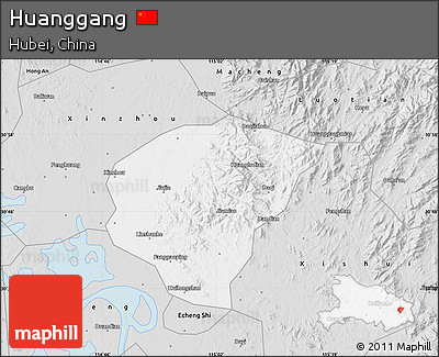 Silver Style Map of Huanggang