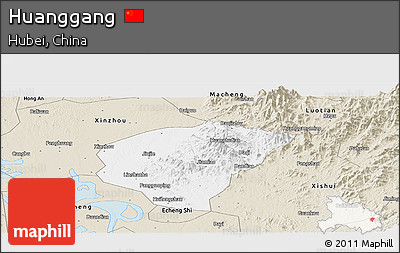 Classic Style Panoramic Map of Huanggang