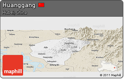 Classic Style Panoramic Map of Huanggang