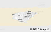 Classic Style Panoramic Map of Huanggang, single color outside