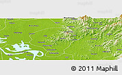 Physical Panoramic Map of Huanggang