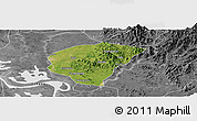Satellite Panoramic Map of Huanggang, desaturated