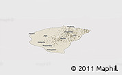 Shaded Relief Panoramic Map of Huanggang, cropped outside