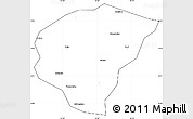 Blank Simple Map of Huanggang, cropped outside