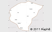 Classic Style Simple Map of Huanggang, cropped outside