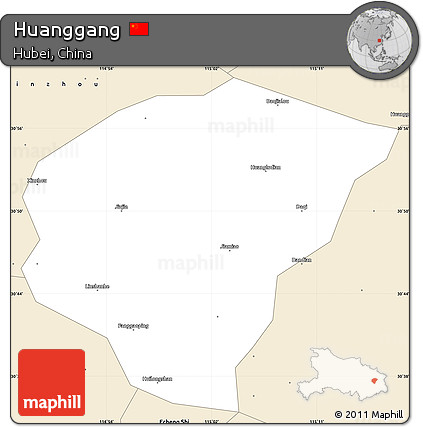 Classic Style Simple Map of Huanggang