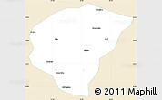 Classic Style Simple Map of Huanggang, single color outside