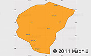 Political Simple Map of Huanggang, cropped outside