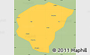Savanna Style Simple Map of Huanggang, single color outside