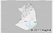 Gray 3D Map of Huangmei, single color outside