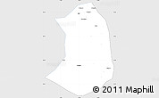 Silver Style Simple Map of Huangmei, single color outside