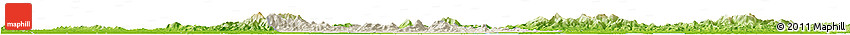 Shaded Relief Horizon Map of Huangpi, physical outside