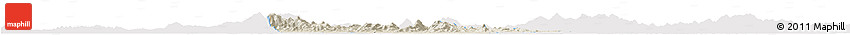 Shaded Relief Horizon Map of Huangpi, single color outside