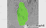 Political Map of Huangpi, desaturated