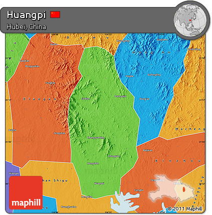 Political Map of Huangpi