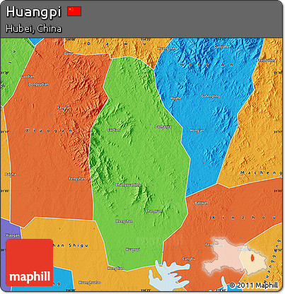 Political Map of Huangpi