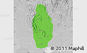 Political Map of Huangpi, lighten, desaturated